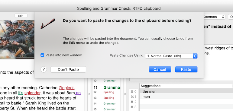 paste changes