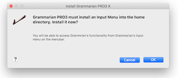 Intalling Grammarian Input Menu
